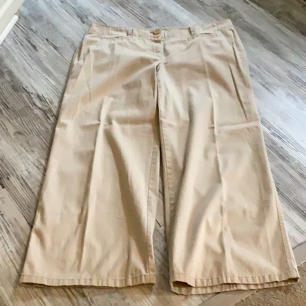 Ann Taylor LOFT slacks beige size 16 lots of pockets fit nice good condi…